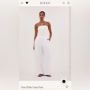 DISSH Fran White Linen Pants
